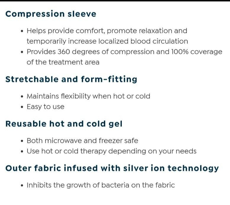 Joy CleanBoss Soft Compression Cold & Hot 360° Therapy Sleeve Black Large $39