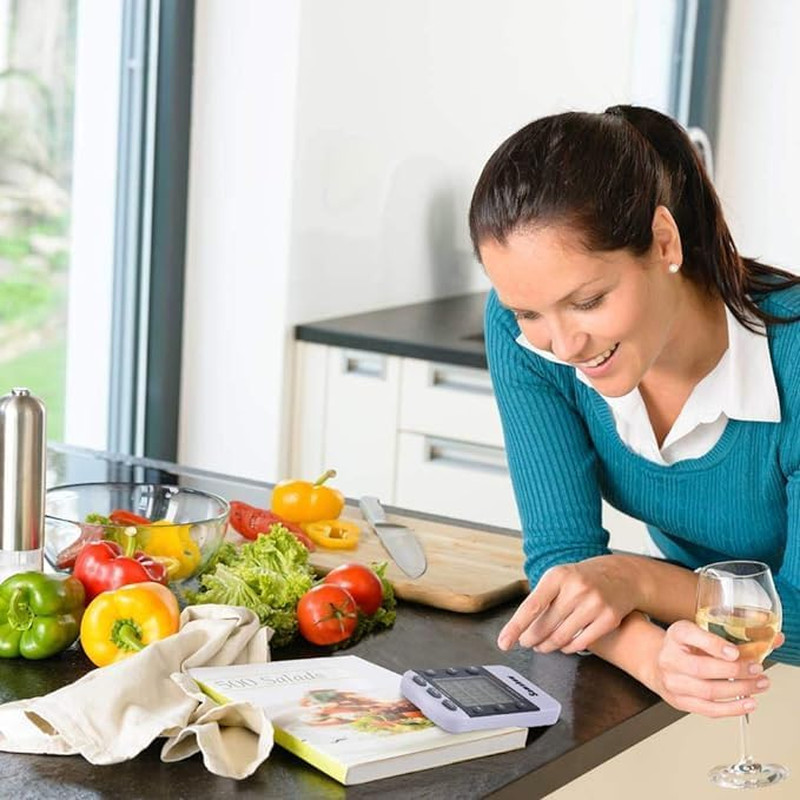 Digital Kitchen Timer Dual Timers 3 Channels Count Up/Down Timer Cooking Timer L