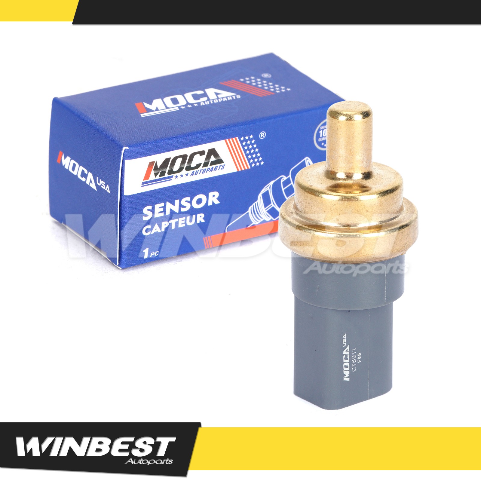 Coolant Temperature Sensor for 01-15 Seat Audi Volkswagen Porsche L4 L5 V6 V8