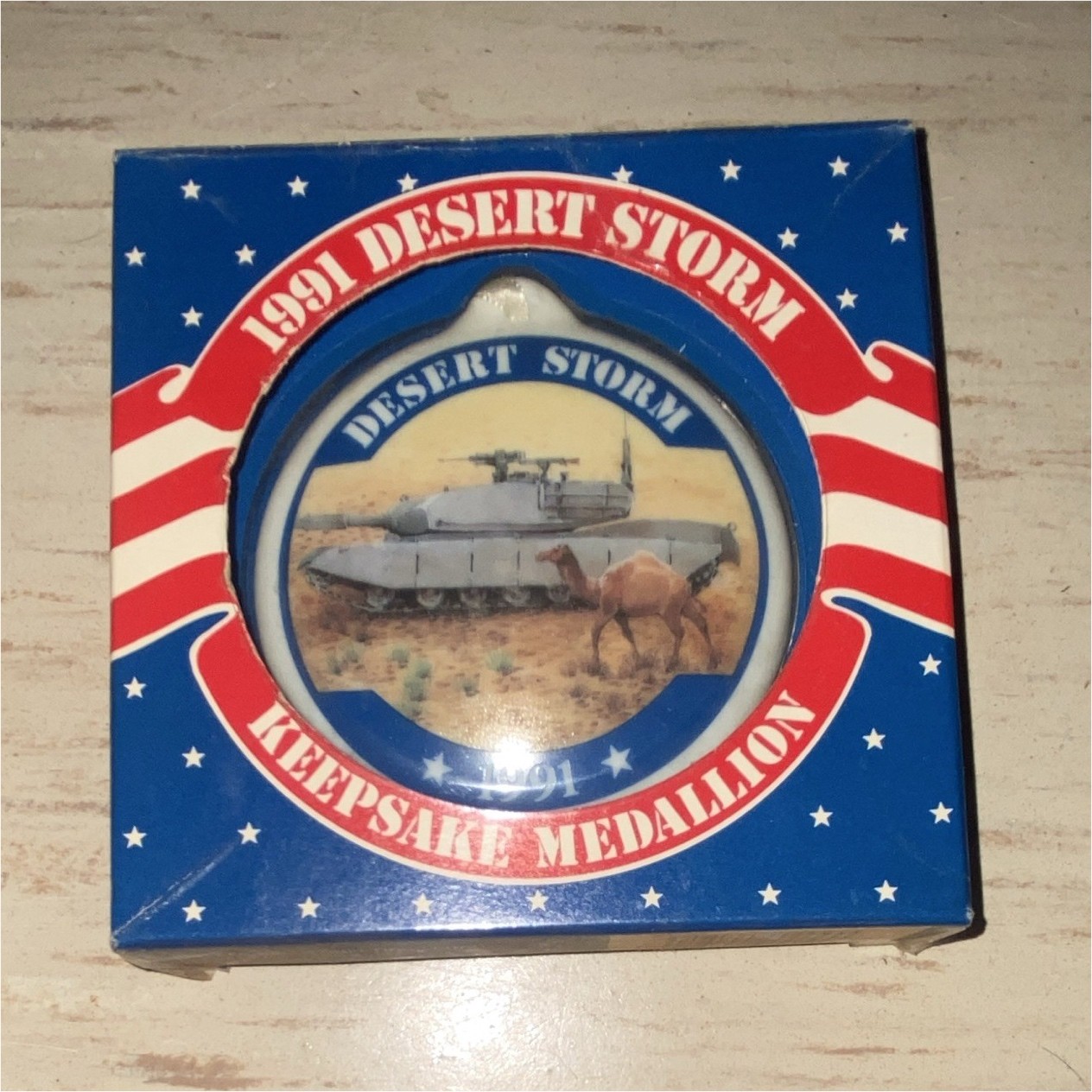 1991 Desert Storm Original Keepsake Medallion Militaria Protecting World Peace