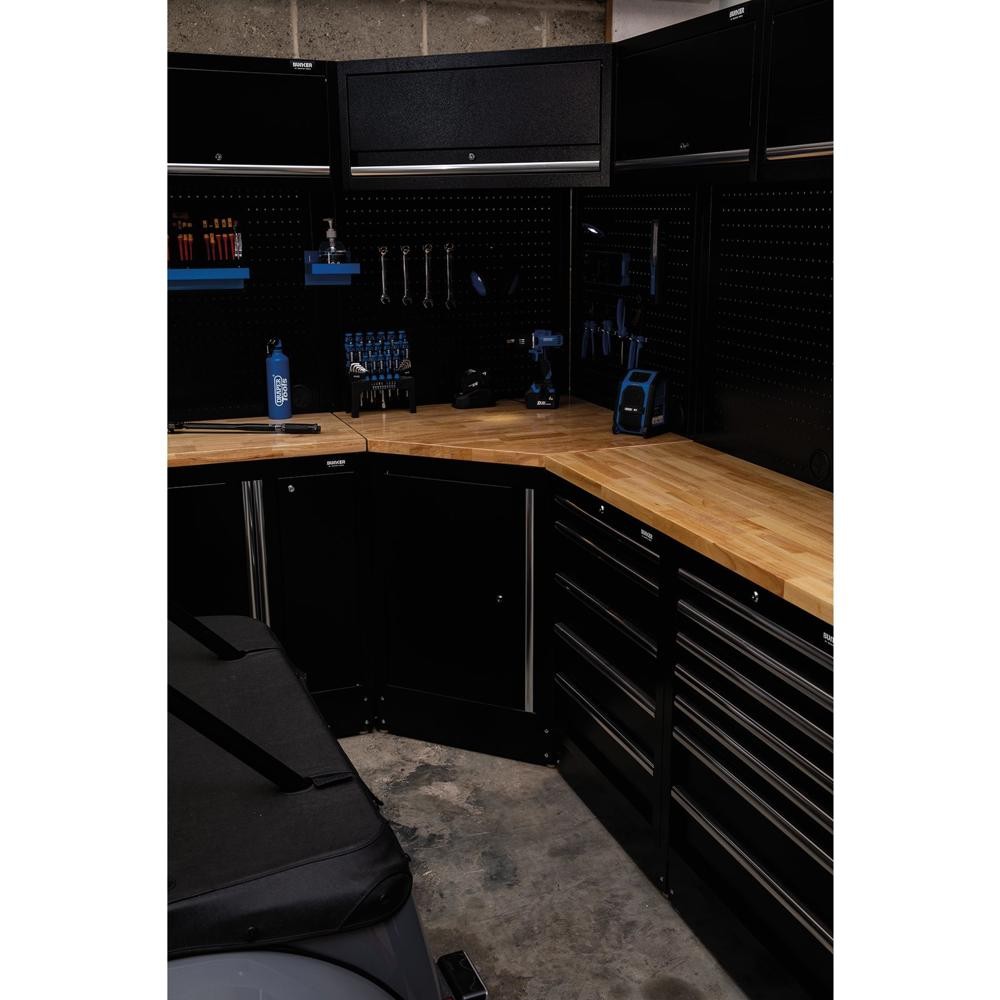 Bunker Modular Hardwood Worktop for Corner Cabinet 0.86m