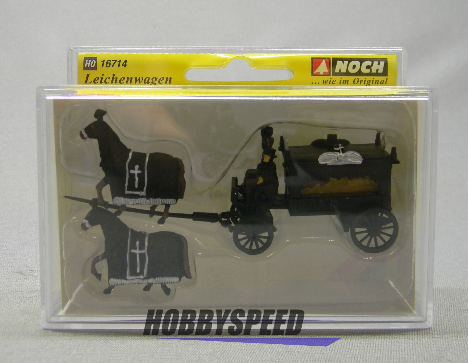 WALTHERS NOCH 16714 HO SCALE HORSE DRAWN WAGON w/2 HORSES & FIGURES NOC16714 NEW
