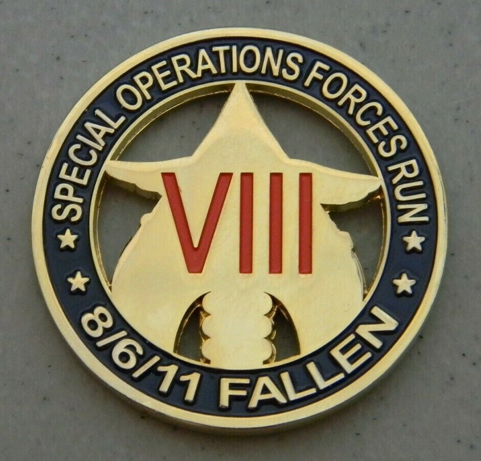 8TH SPECIAL OPERATIONS FORCES RUN OPERATION ONE VOICE 8/6/11 COIN 1 3/4" NEW