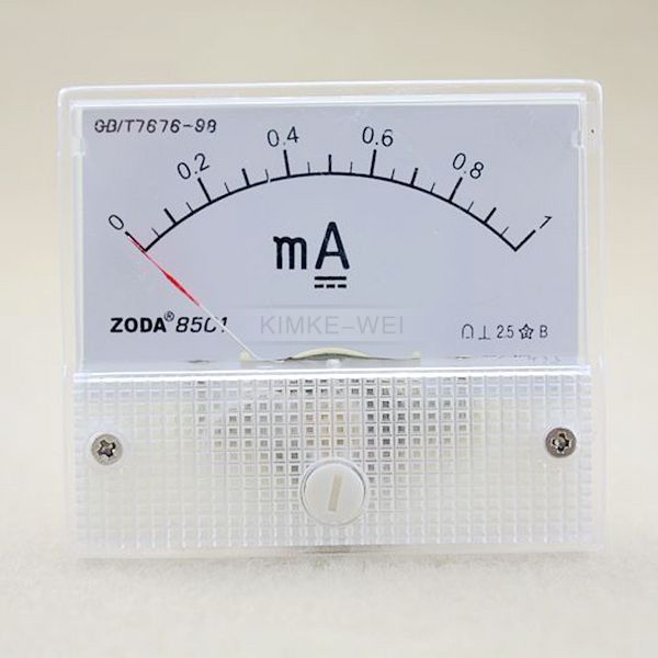 DC 0-1mA Analog Amp Meter Ammeter Current Panel New