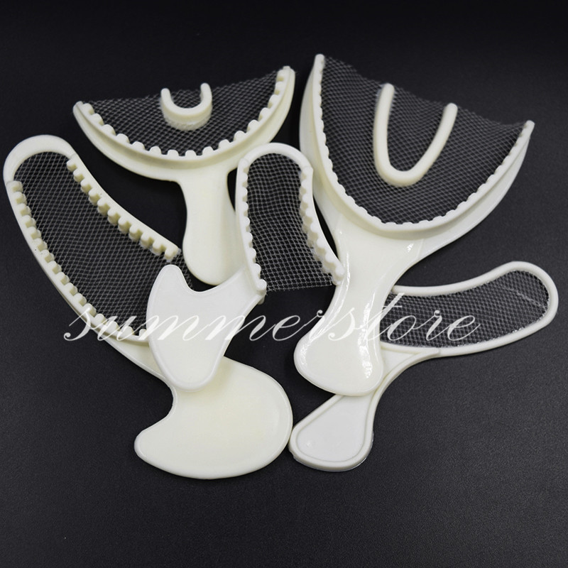 50 Pcs Dental Disposable Quadrant Bite Registration Triple Impression Trays