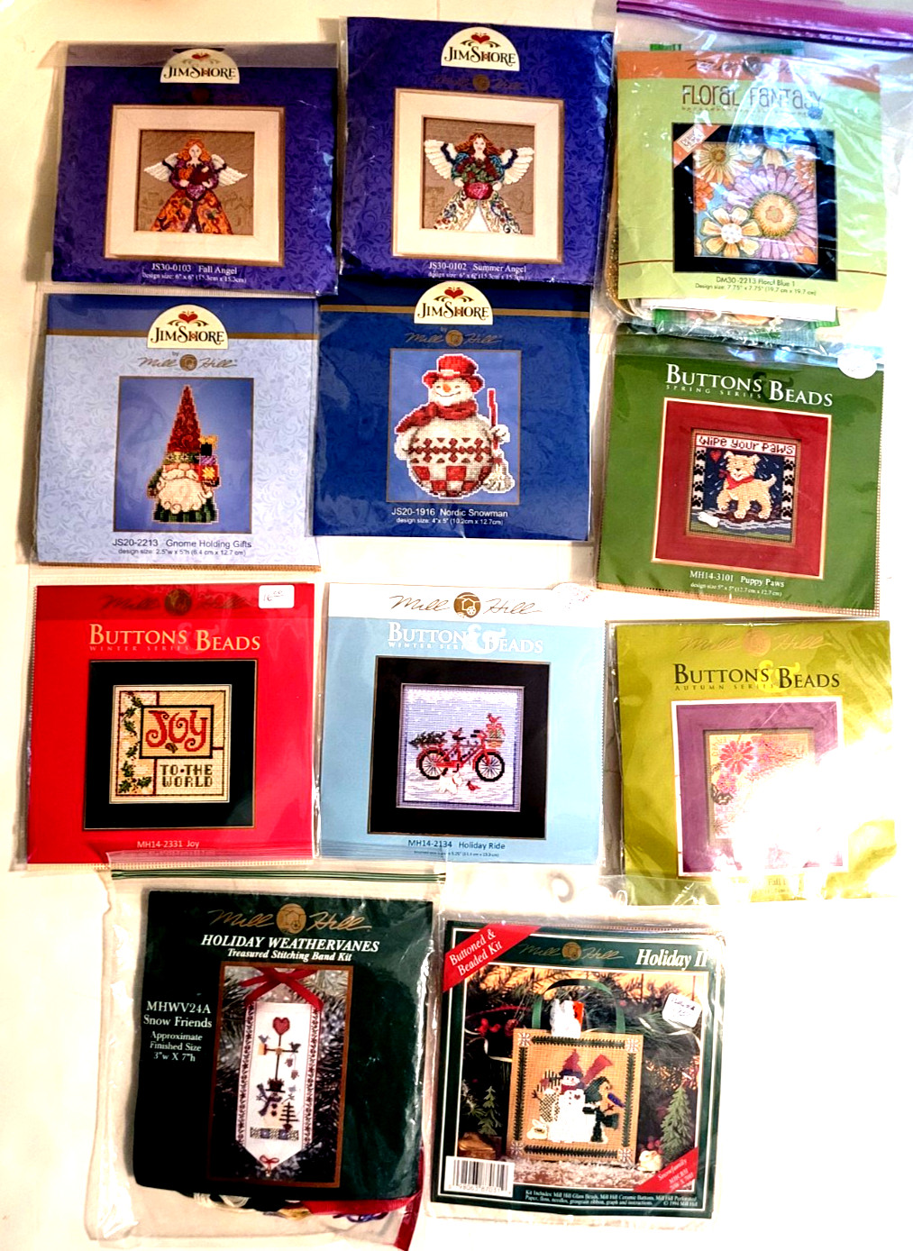 Teddy Bear,Xmas Socks,Flamingos,Pin,Angel+, Mill Hill, complete kits,see details