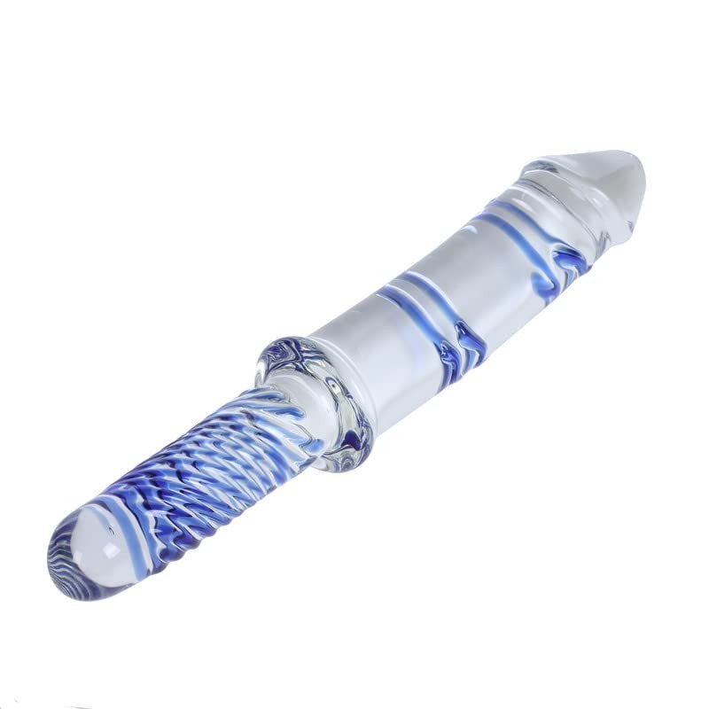 Epichao 11.4inches Large Blue Swirl Glass Dildo Crystal Penis Adult Sex Toy Q...