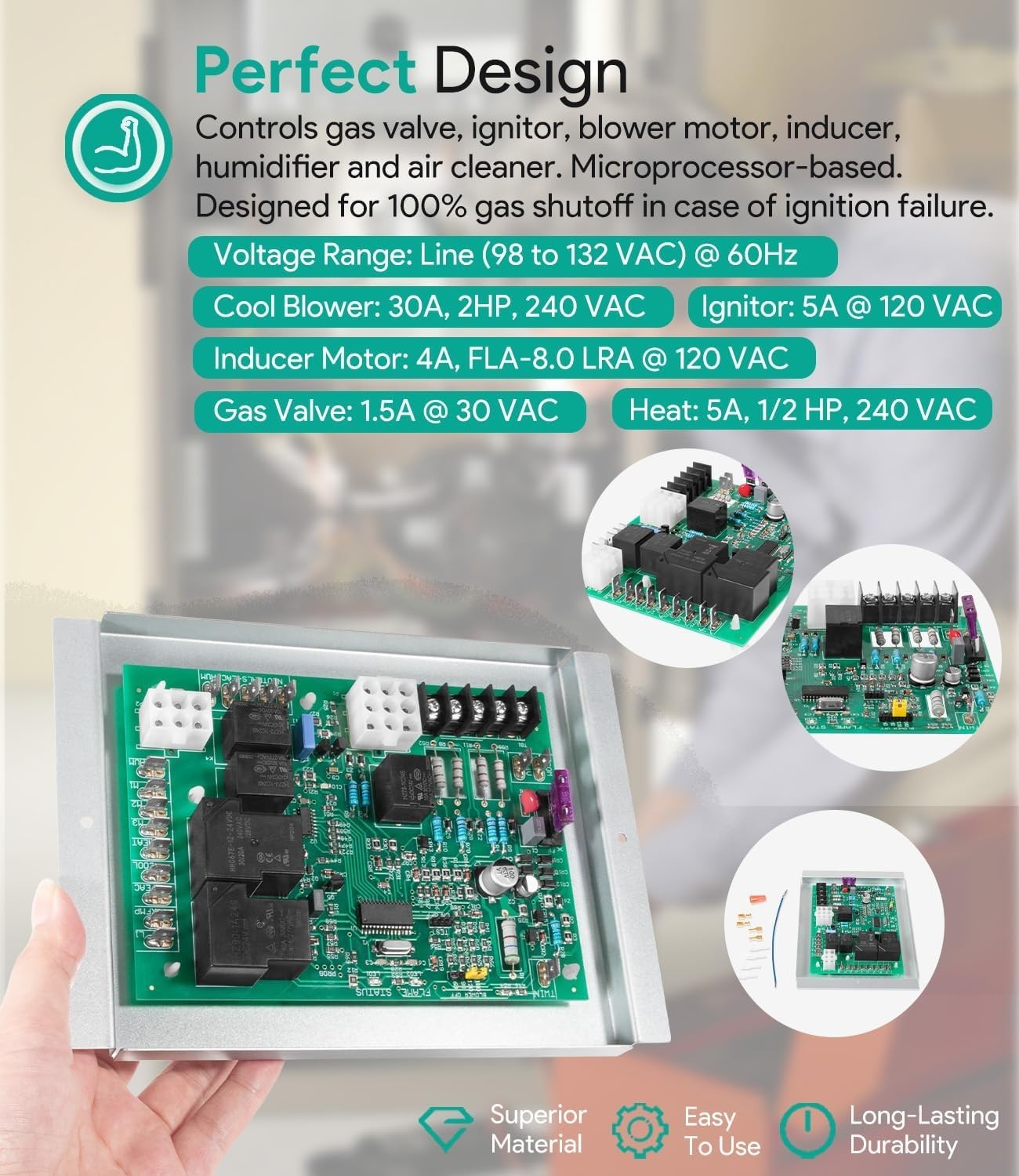 Nordyne 903106 Replacement Control Board with 100% OEM Functionality Guaranteed