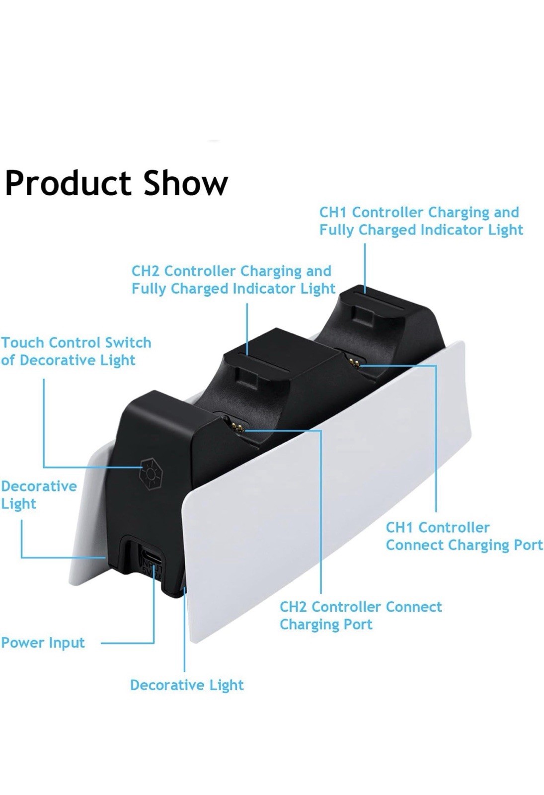 Playstation 5 PS5 Dual Sense Controller Charger McBazel Open Box