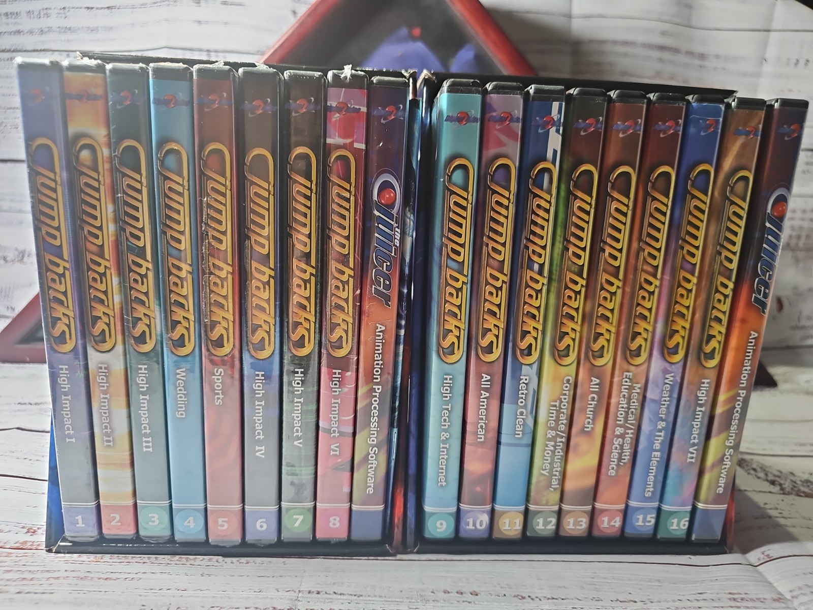 Digital Juice Jump Backs Virtual DVD Backgrounds Lot Set #1-20 DVDs With Cases