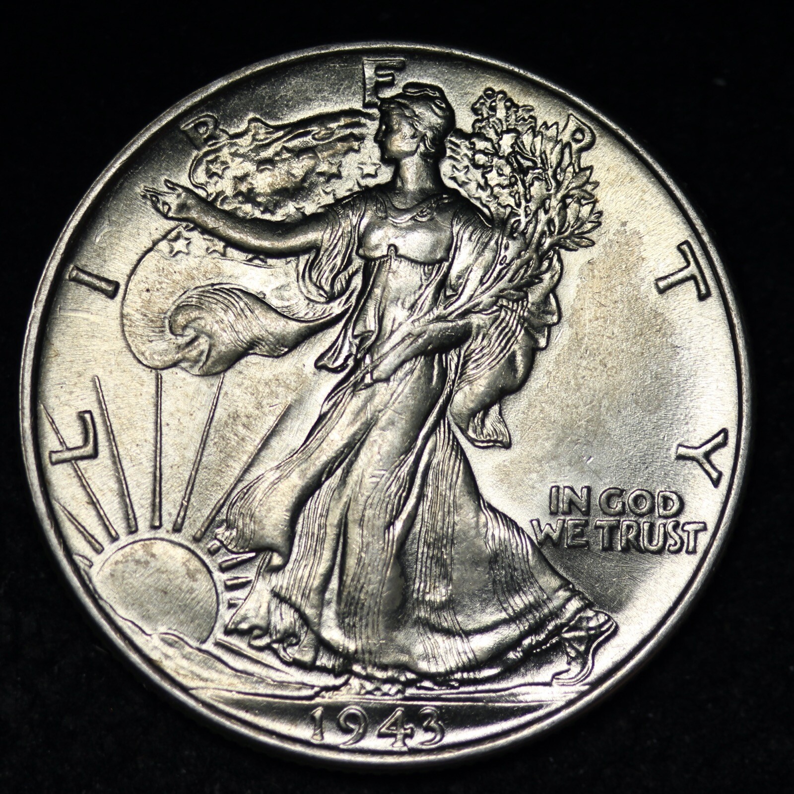1943 Walking Liberty Silver Half Dollar CHOICE BU FREE SHIPPING E277 JHM