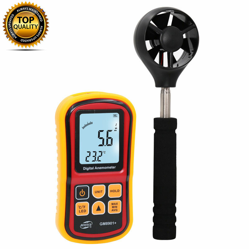 Handheld Portable Digital Anemometer Wind Speed Meter Thermometer Sailing LCD