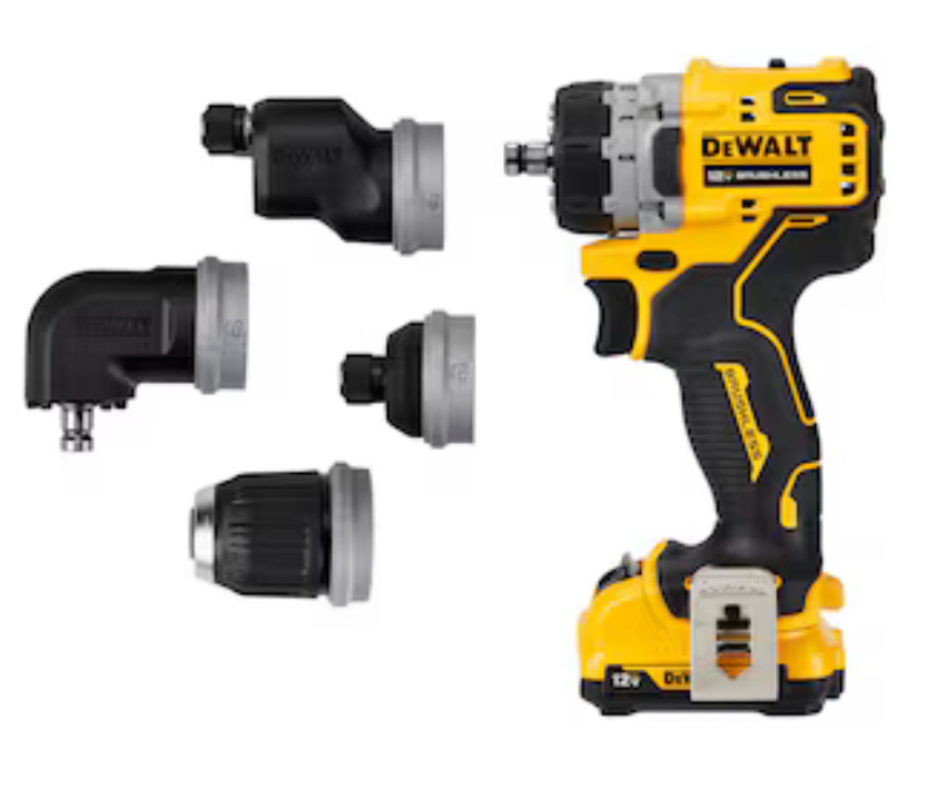 DeWALT DCD703F1 12V Max Brushless Cordless Multi-Head Drill / Driver - Kit New