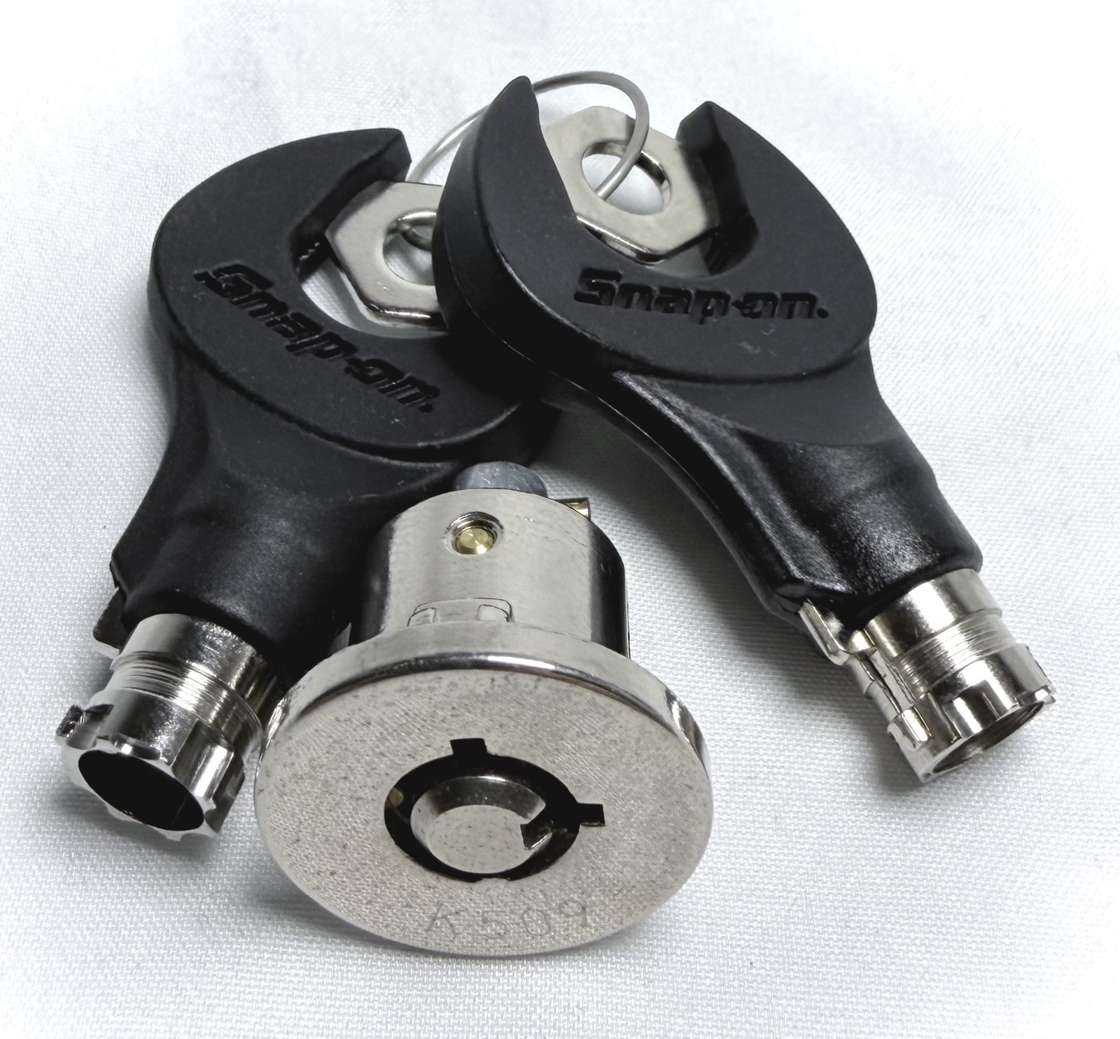 Snap On Flank Drive Lock Cylinder Key Set #K509 - 2 Keys
