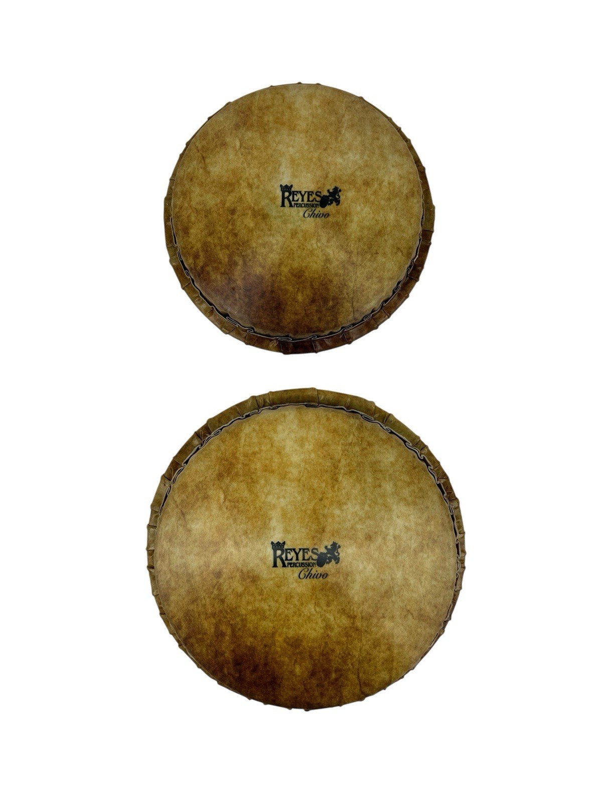 Bongo Drumheads, Natural Tucked, Reyes 7-1/4” & 8.50” Set of 2  Synthetic Heads