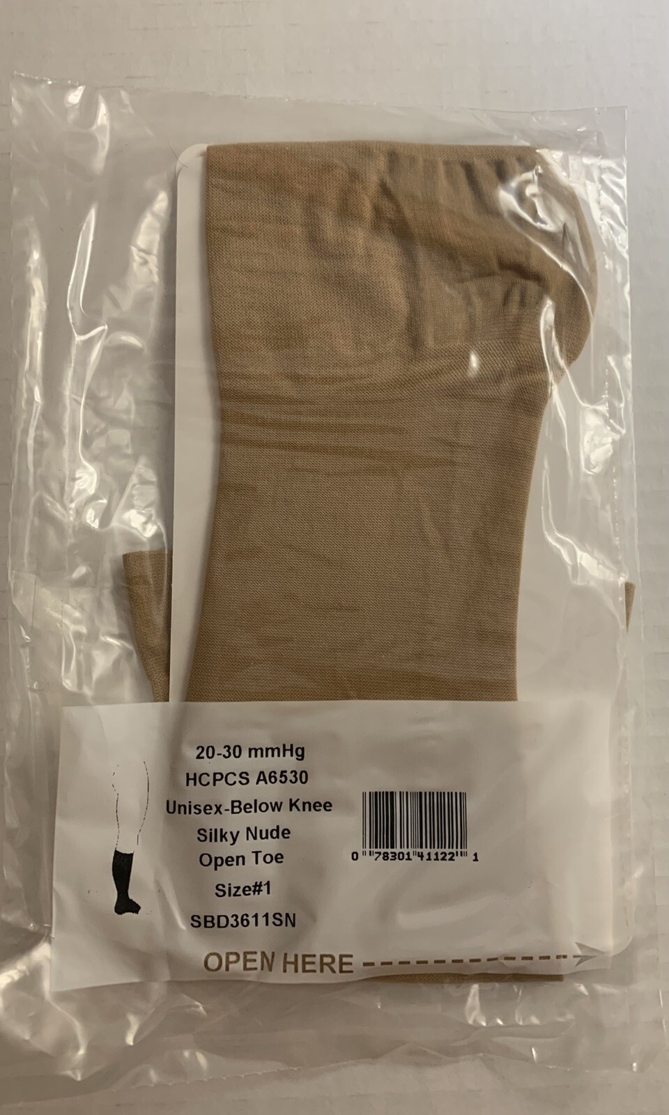 CAROLON 20-30 mmHG Unisex Below Knee open toe compression hosiery (1)