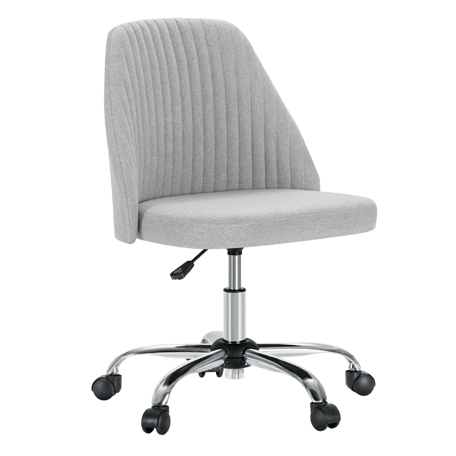 Office Chair Armless Chairs Cute Fabric Desk Adjustable Height Swivel Wheel