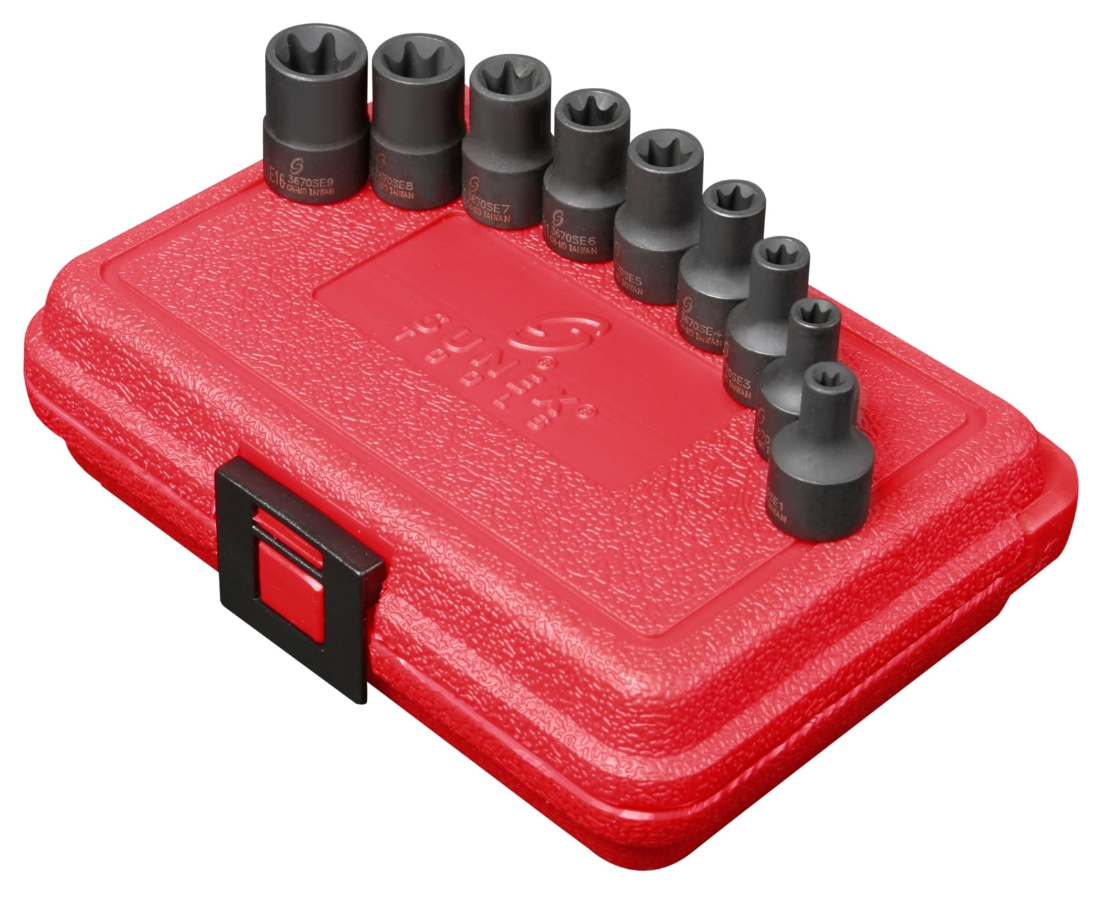 Sunex International 3670se 9 Pc. External Torx Socket Set E5 Thru E16