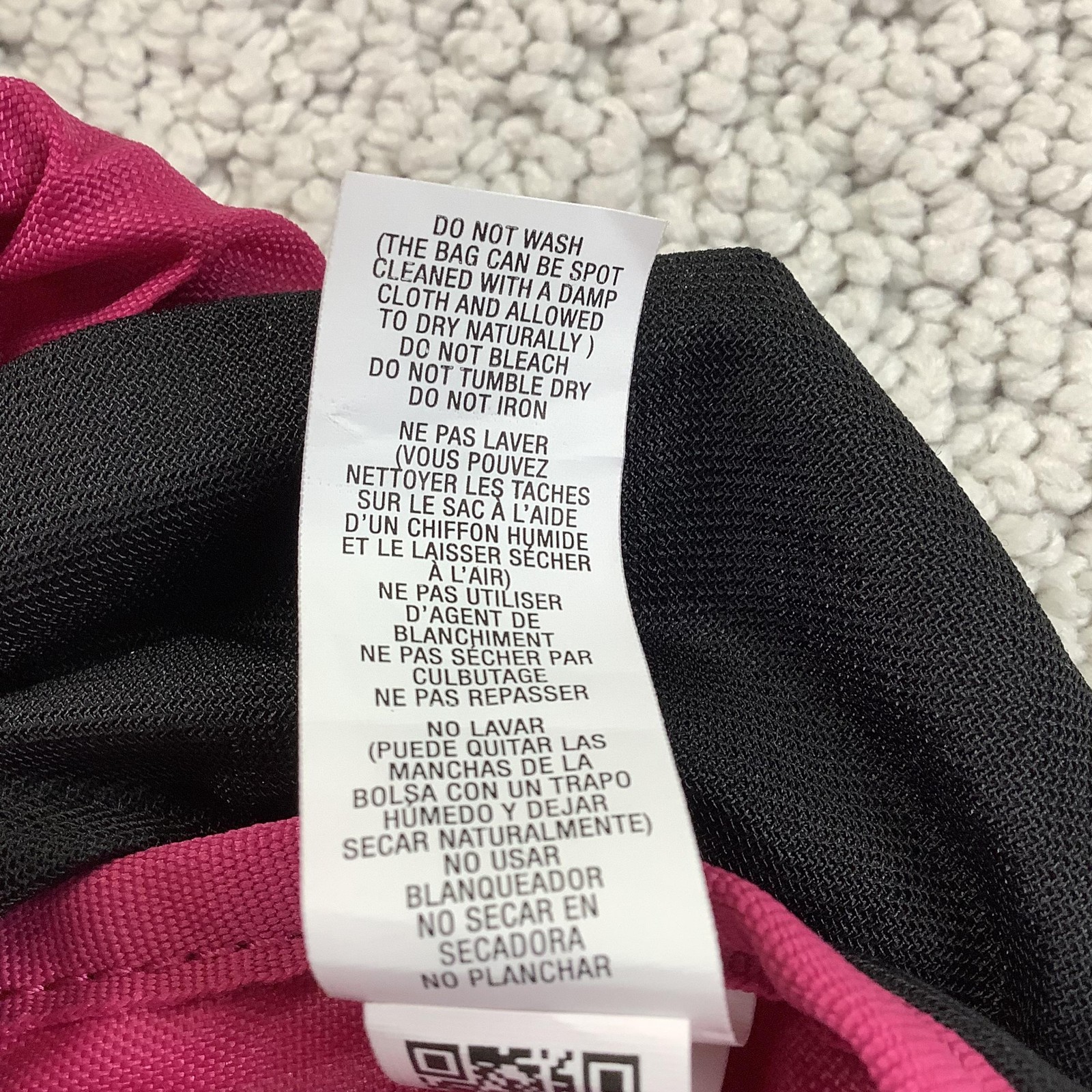 Under Armour Drawstring Backpack Sackpack Pink Gray Gym Bag UA Logo