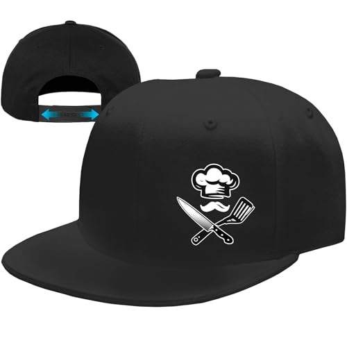 Snapback Flat Bill Fitted Hats for Men - Skateboard Accessories Chef Hat