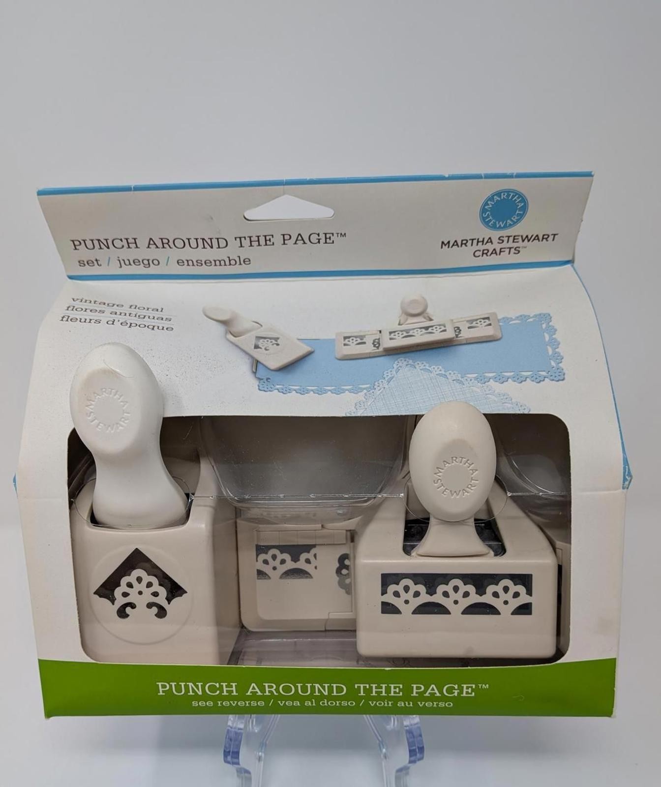 Martha Stewart Crafts Punch Around the Page Paper Punch Vintage Floral Set - New