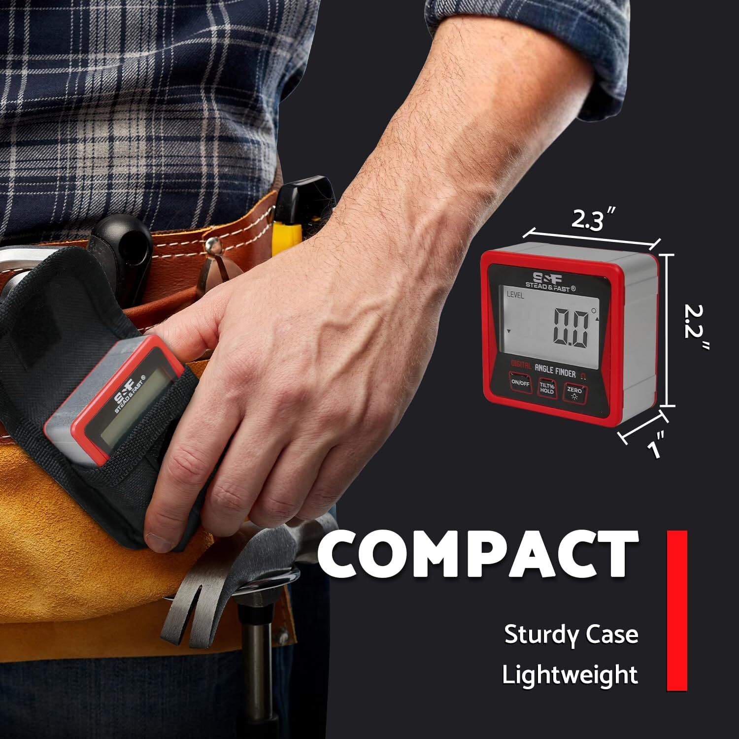 Digital Angle Finder with Magnetic Protractor Inclinometer for Woodworking
