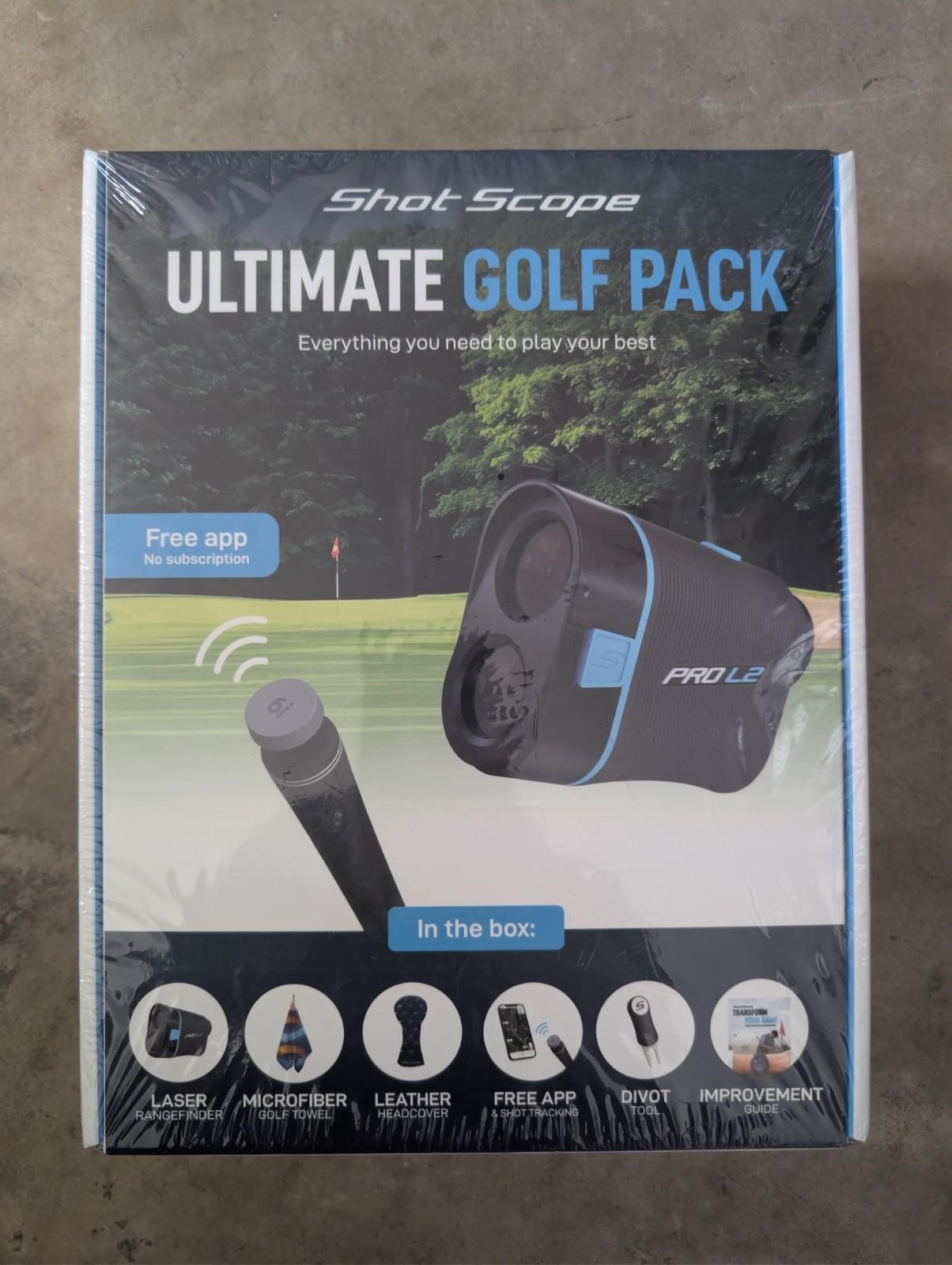 Shot Scope Pro L2 Laser Rangefinder Golf Pack GIft Set Adaptive Slope Tech NEW