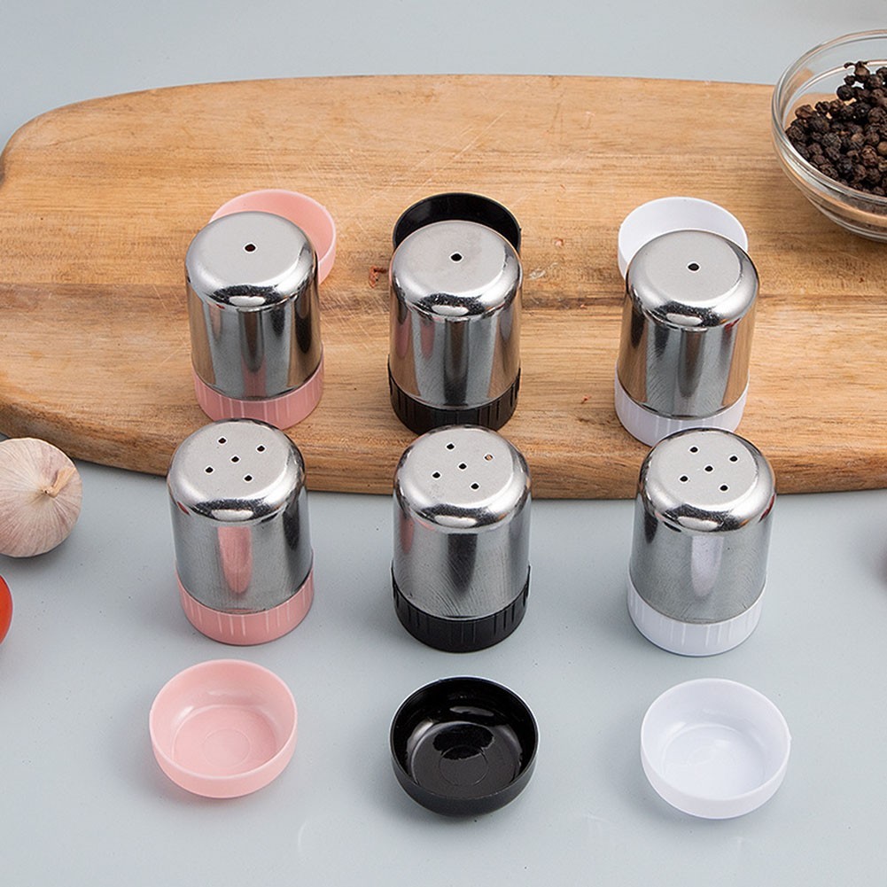 Stainless Steel and PP Seasoning Bottle with Dust Cover and Tight Seal Base