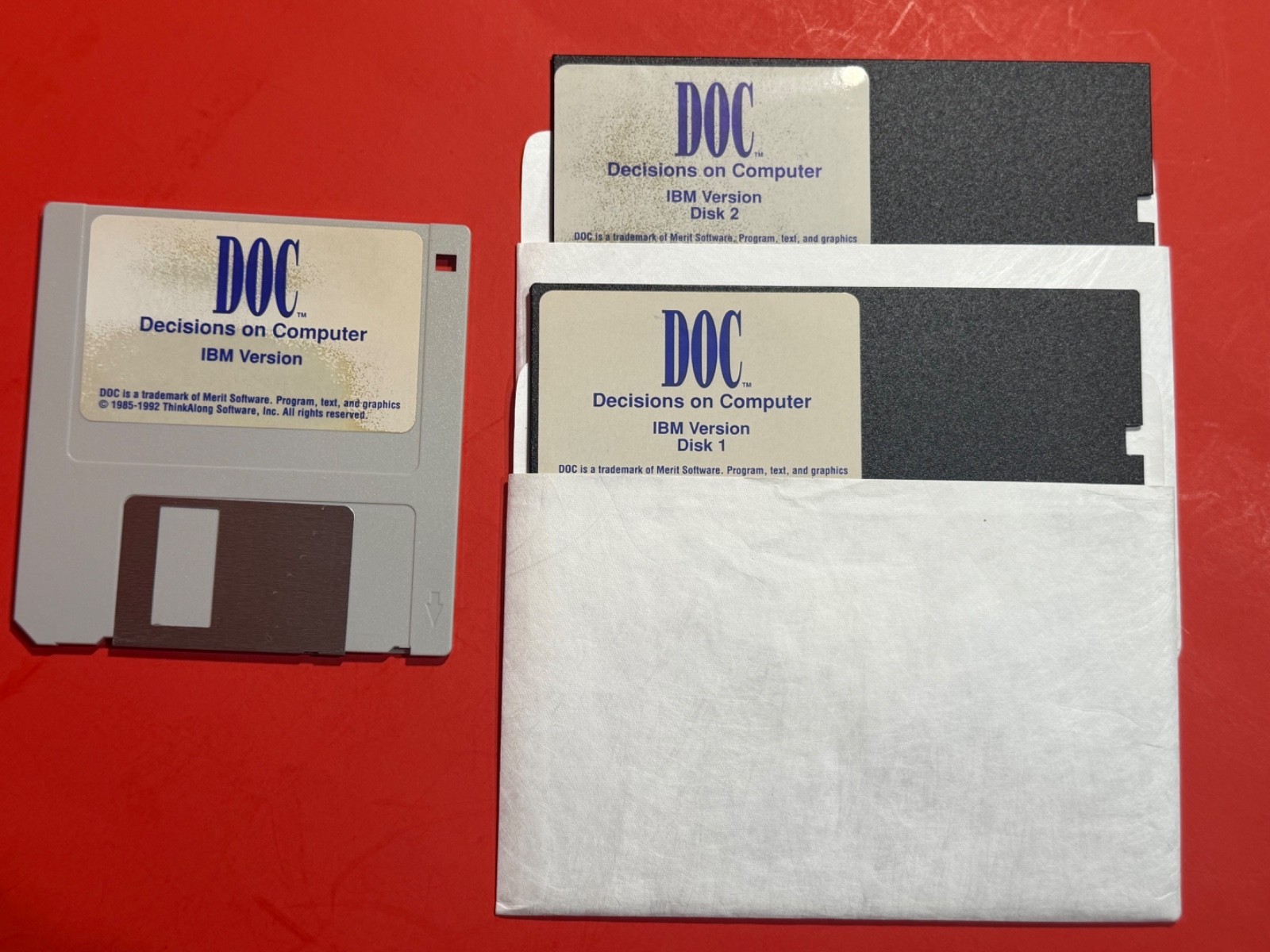 DOC Decisions On Computer 3 Disk Lot Software PC IBM