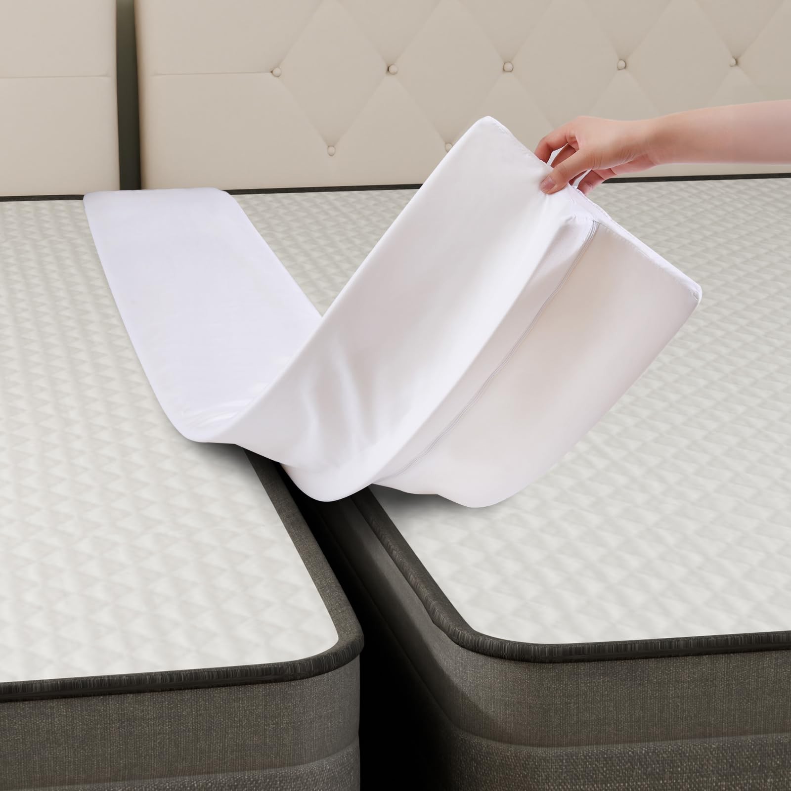 80" x 12" Extra‑Wide Split King Gap Filler for Adjustable Bed, Twin to King B...