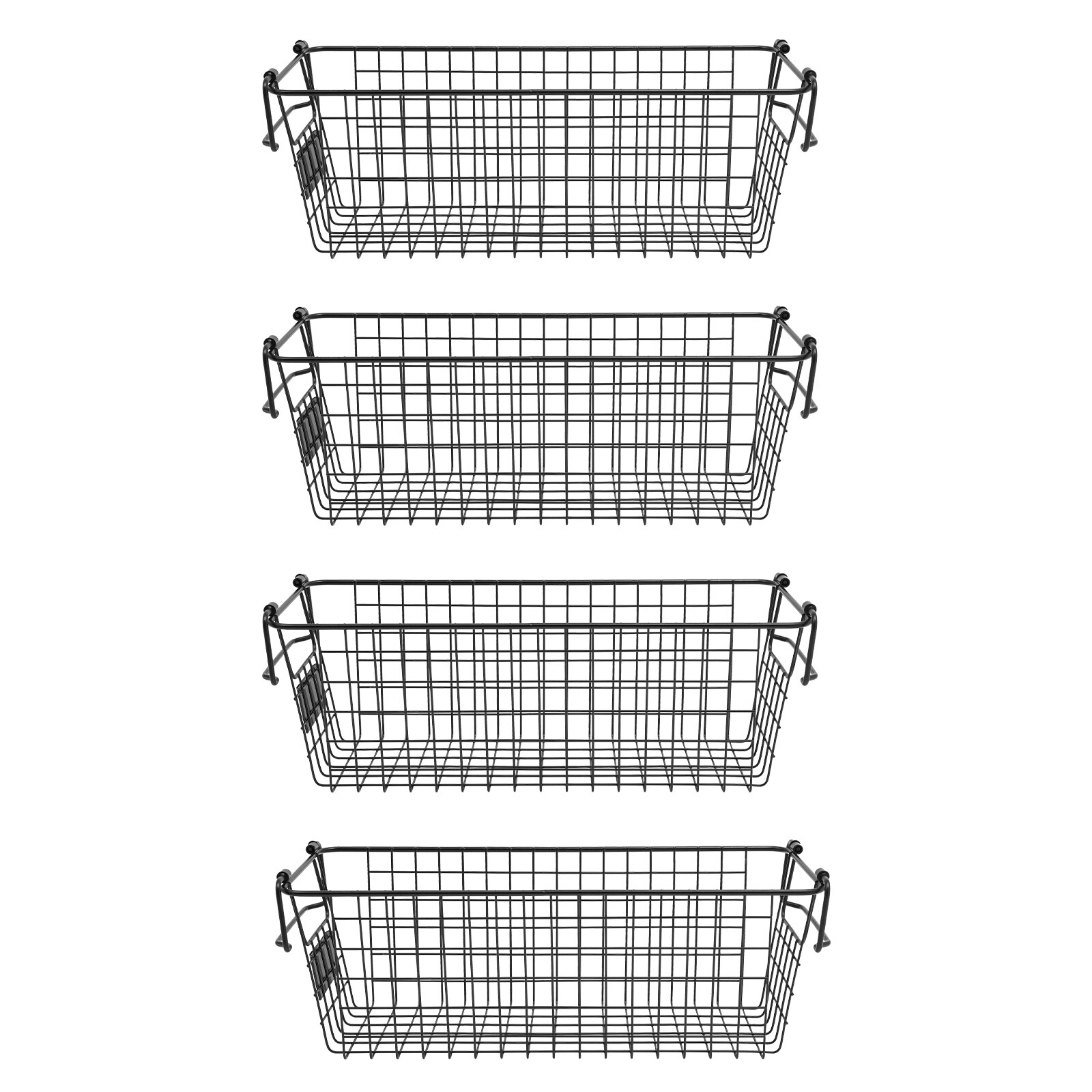 4 Pcs Durable Stackable Storage Baskets for Home Organization