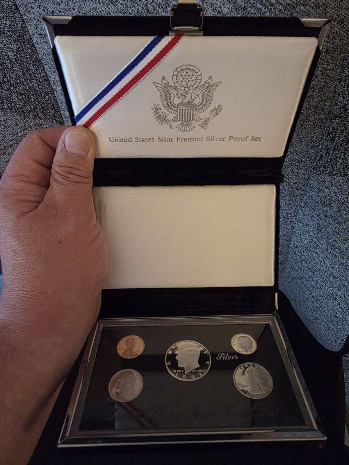 1993 S U.S Mint Premier Silver Proof Set - COA & Box