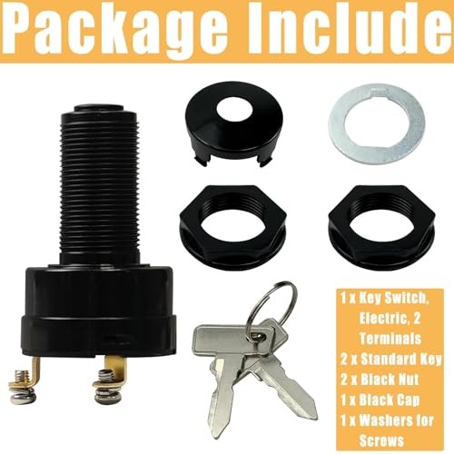 Golf Cart Starter Key Switch for DS 1996-Up with 2 Keys 2 Terminals 36/48