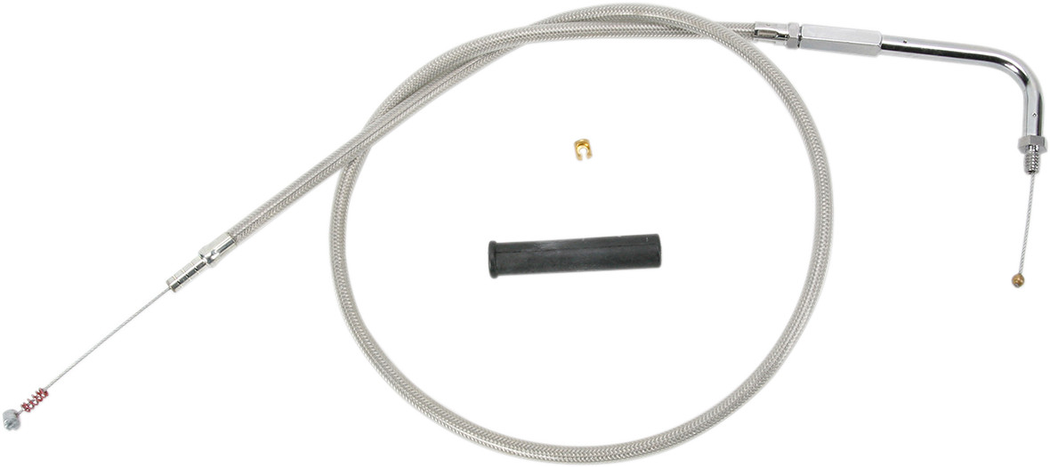 DRAG SPECIALTIES Stainless Braided Idle Cable - 50" 5341150B
