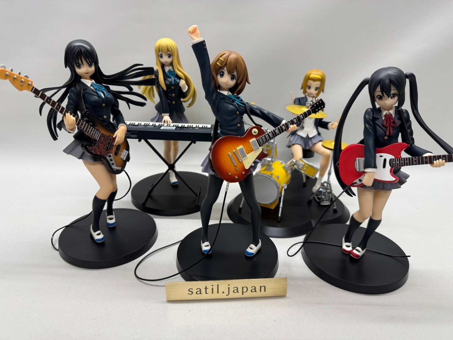 [USED] Banpresto SQ K-ON! !  Yui, Mio, Ritsu, Tsumugi, Azusa Figure Set of 5