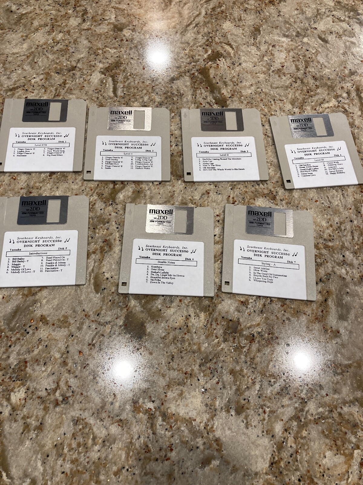 7 Disk Yamaha Organ Overnight Success Disk Program Southeast Keyboards Inc 1993