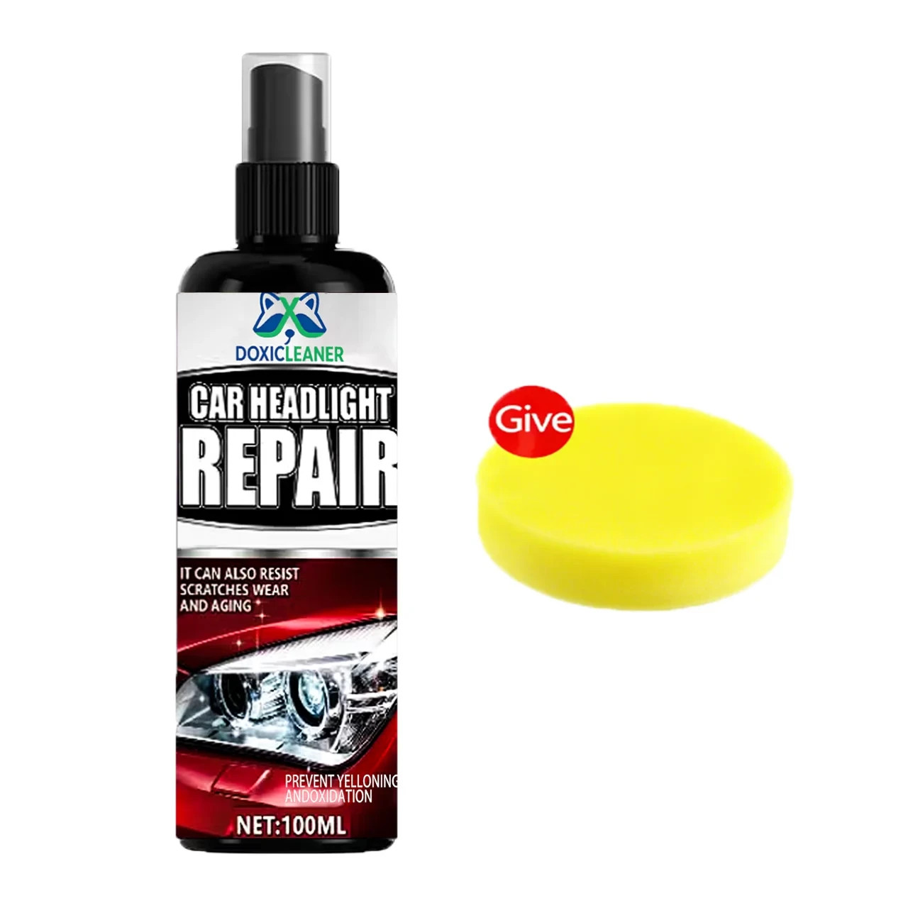 Headlight Restoration Kit Ceramic Coating Removes Yellowing Restores Clarity