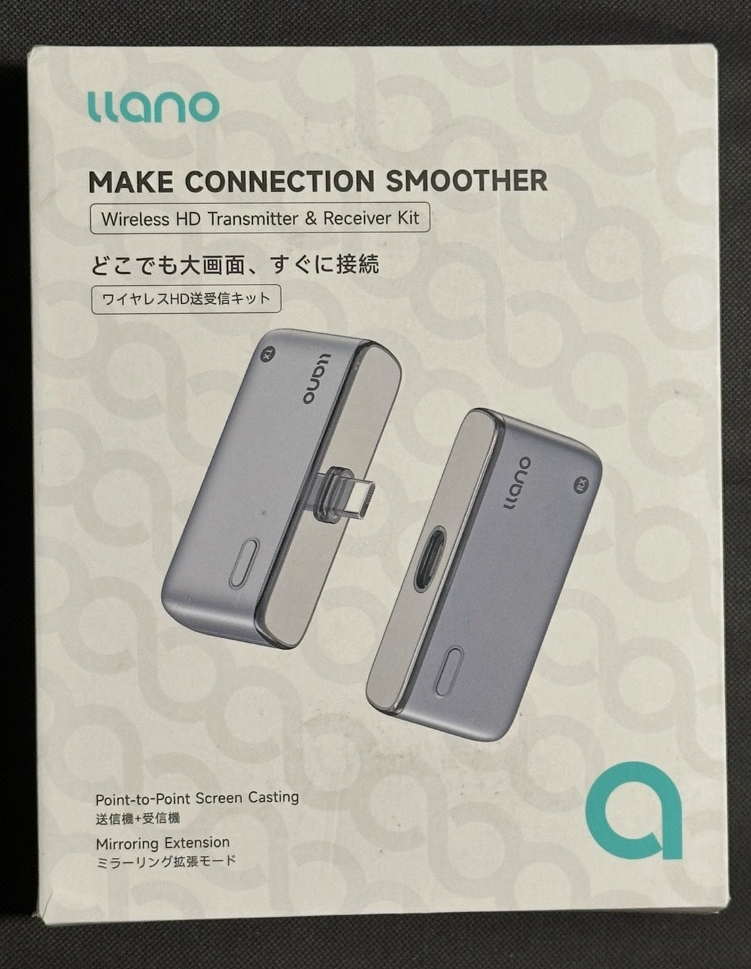 llano Wireless HD HDMI Transmitter & Receiver Kit, Screen Casting, Silver