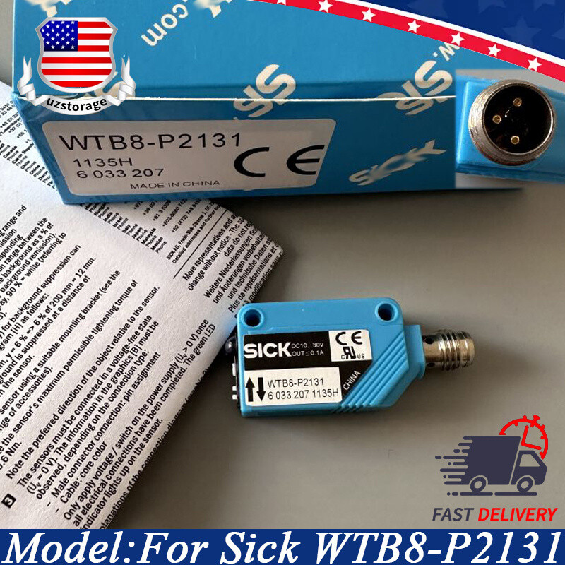 For Sick WTB8-P2131 WTB8P2131 6033207 Photoelectric Sensor Switch 10-30VDC 3Pins