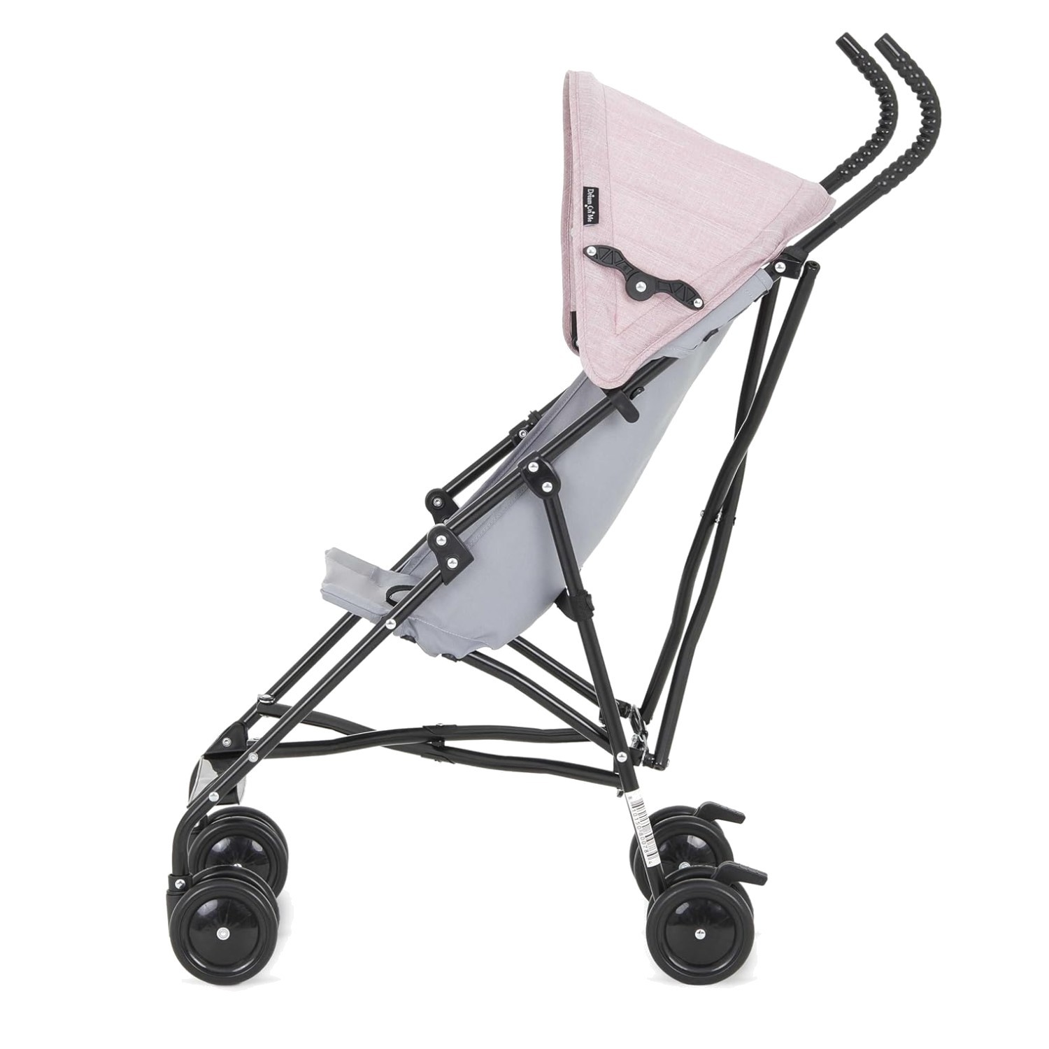 Compact Pink Stroller, 1-Hand Fold | 3-Point Safety Harness