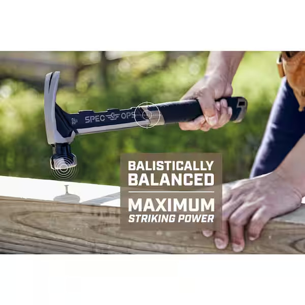 Framing Hammer, 22 Oz., Rip Claw, Smooth Face, Shock-Absorbing Grip