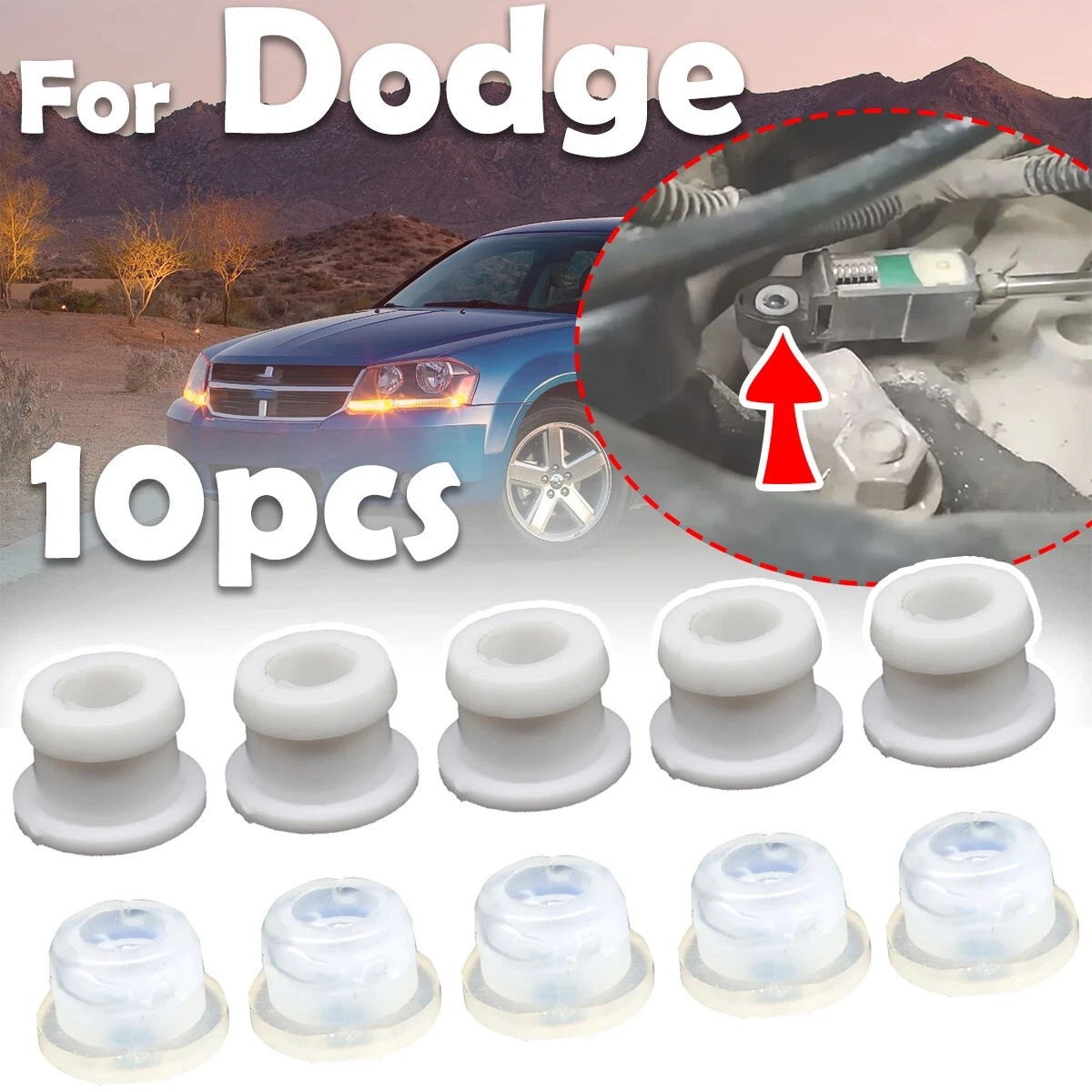 10Pcs For Dodge Avenger 2008-2014 Automatic Shifter Cable Linkage End Bushing