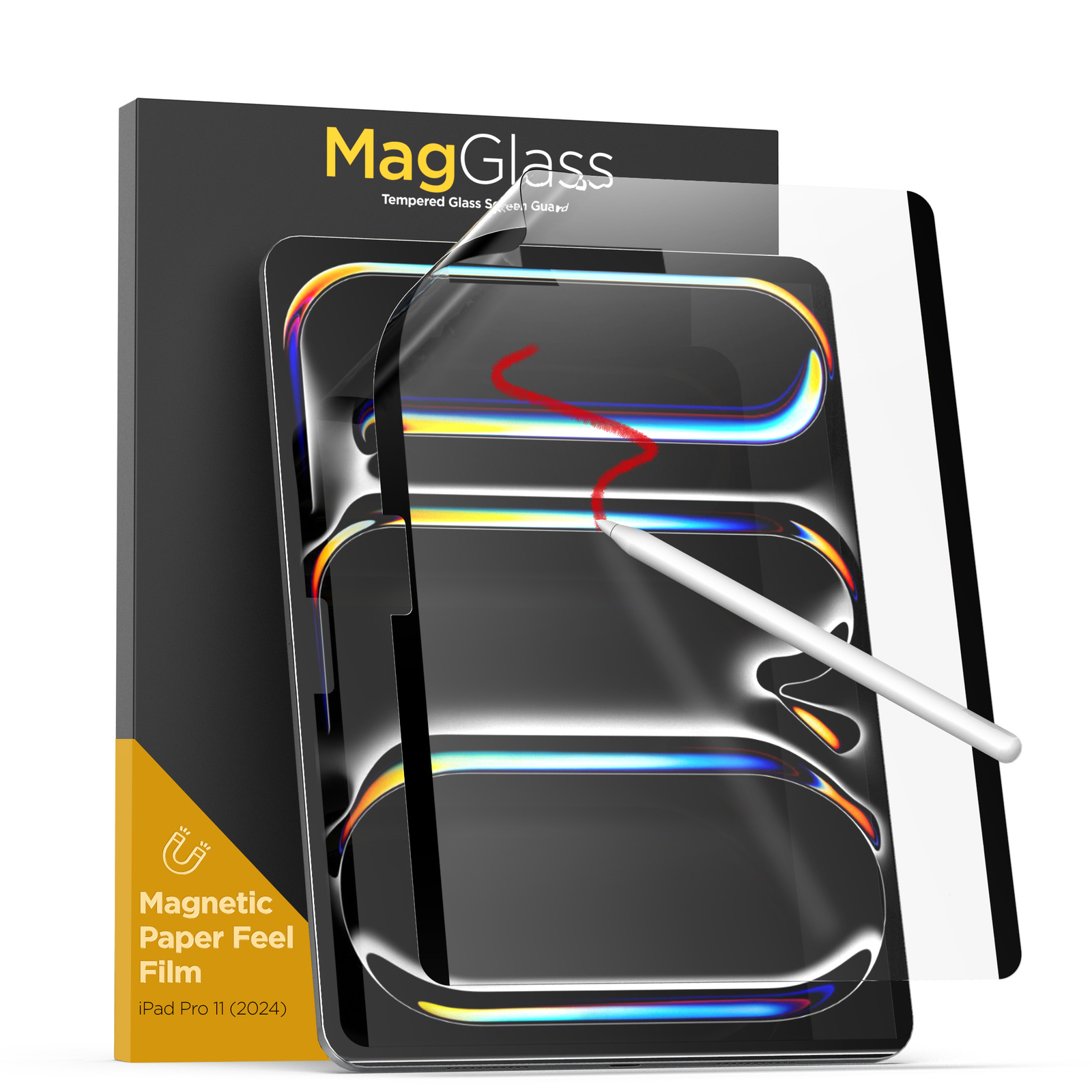 For iPad Pro 11″(2024) Magnetic Removeable PET Screen Protector