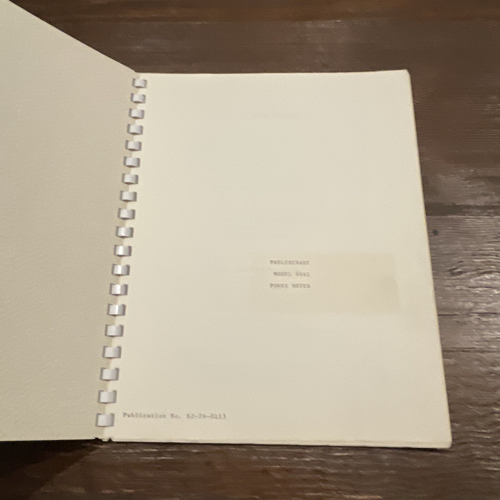 Narda Microline Model 66A1 Power Meter Preliminary Instruction Manual