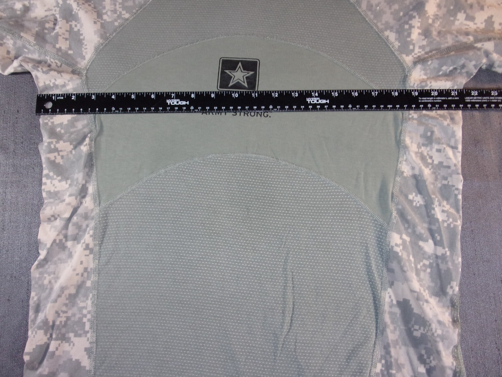 MASSIF FLAME RESISTANT ARMY STRONG COMBAT SHIRT ACU DIGITAL CAMO LARGE DEFECT