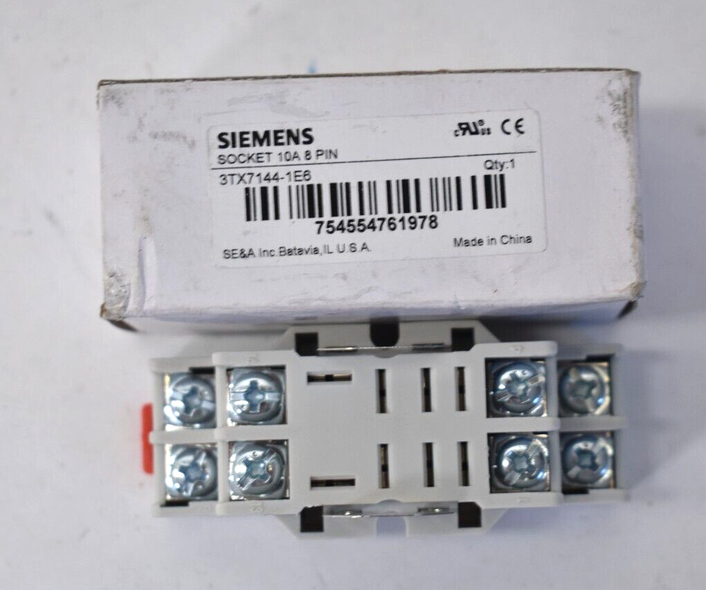 Siemens 10nbA 8 Pin Term Socket Relay Unit 3TX7144-1E6 Replacement Unit