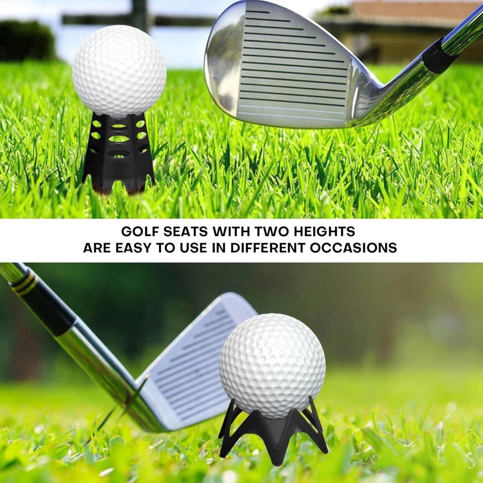 24 Count Plastic Golf Practice Tees with Two Sizes for Driving Range and Home