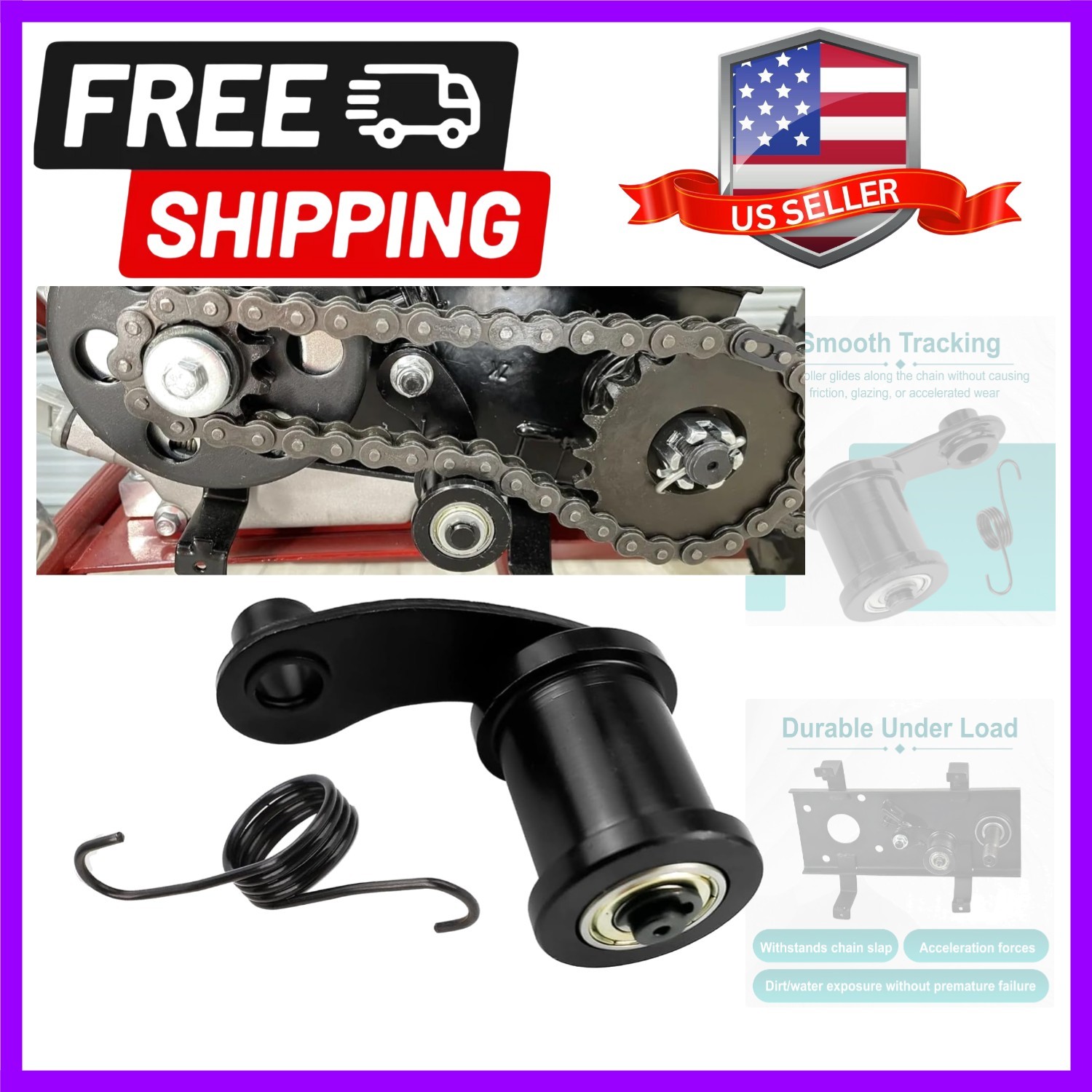 1-3/4" Heavy Duty Roller Chain Tensioner - Fits Coleman, Baja, Massimo Models