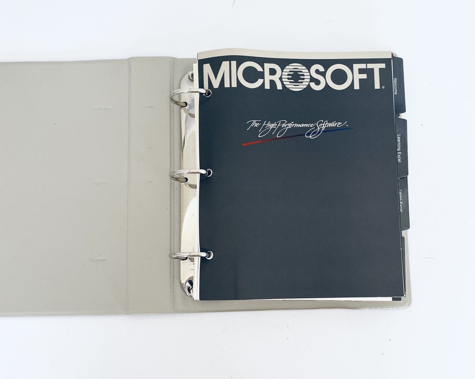 Microsoft High Performance Software Excel User Guide Binder Vintage 80s
