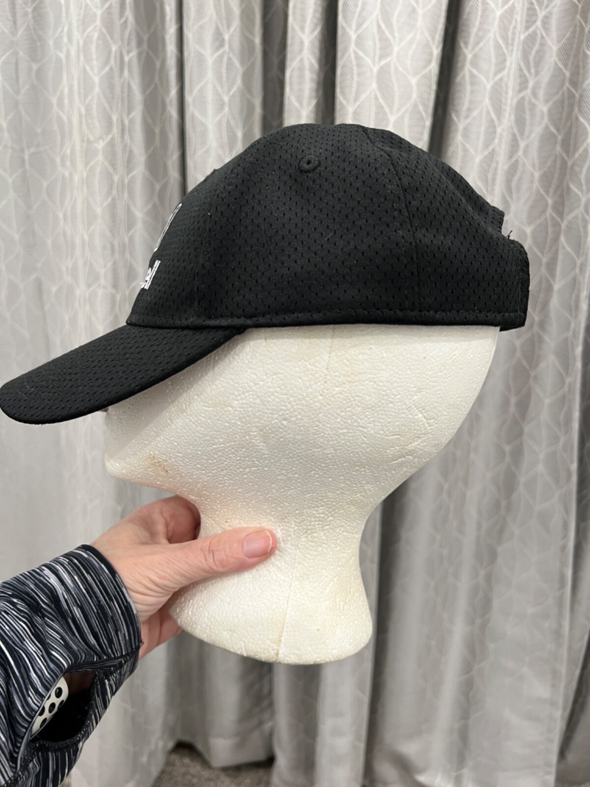 Maxwell Logo Black Knit Mesh Hat Cap White Embroidered MAXWELL letters logo